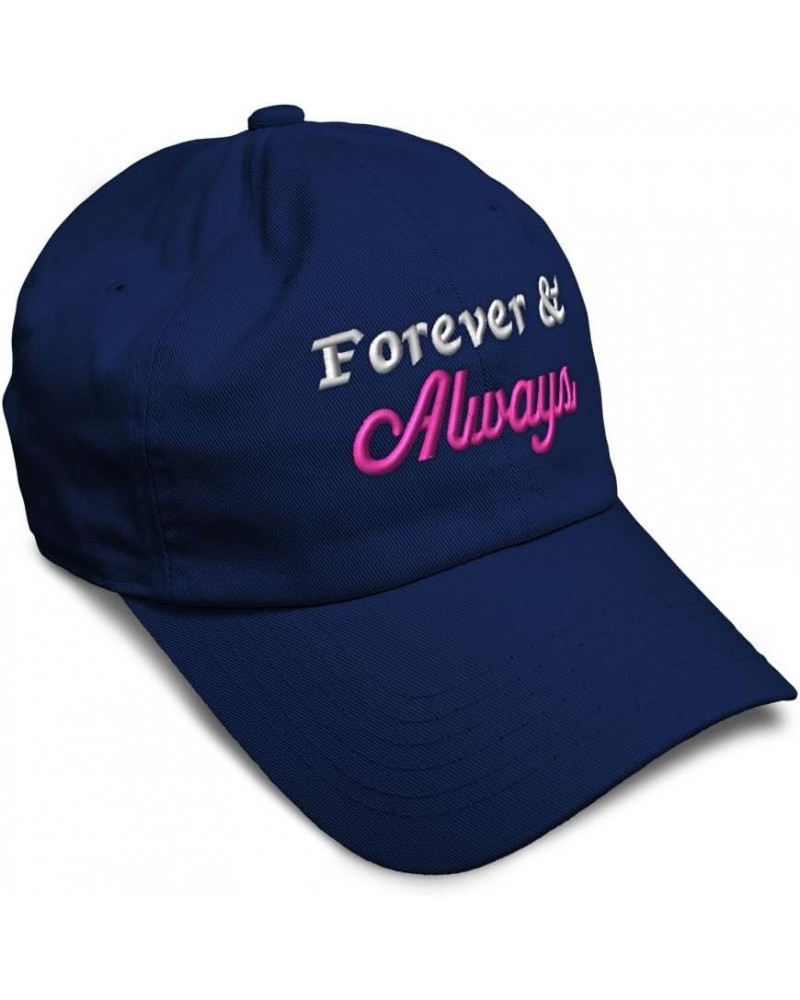 Soft Baseball Cap Forever and Always Style B Cotton Dad Hats for Men & Women Navy $12.30 Baseball Caps