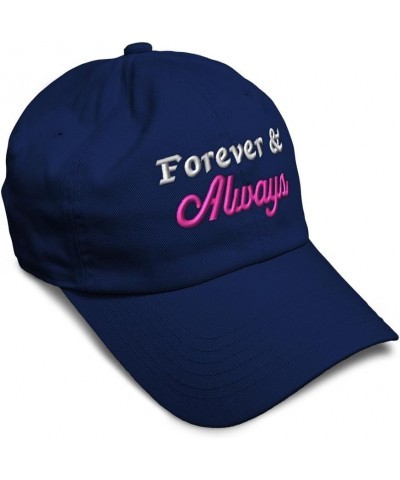 Soft Baseball Cap Forever and Always Style B Cotton Dad Hats for Men & Women Navy $12.30 Baseball Caps