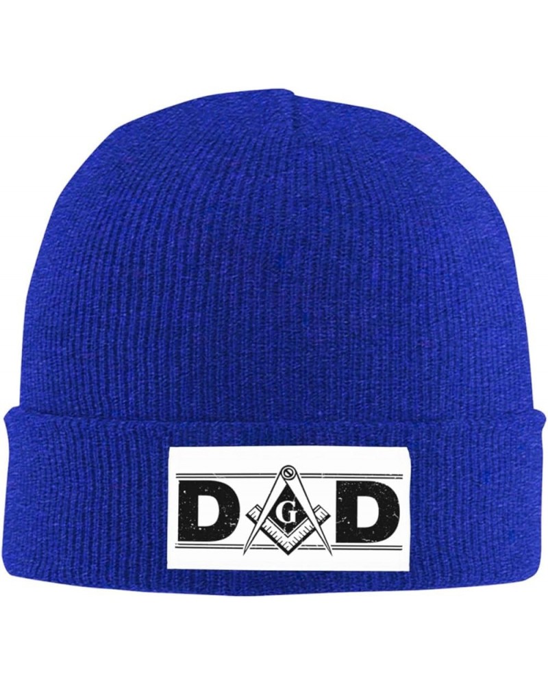 Mens Masonic Dad, Beanie Hat Men Knit Skull Cap Women Winter Warm Hat Knitted Hat Slouchy Hat Black Blue $11.39 Skullies & Be...