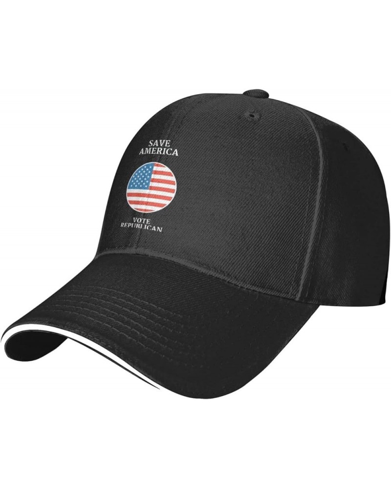 Save America Vote Republican Baseball Cap Men Hats Sun hat for Women Cowboy hat Dad Hat Trucker hat Black Black $11.60 Baseba...