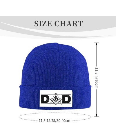 Mens Masonic Dad, Beanie Hat Men Knit Skull Cap Women Winter Warm Hat Knitted Hat Slouchy Hat Black Blue $11.39 Skullies & Be...