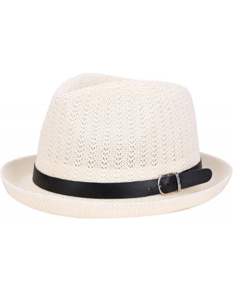 Womens Sun Hat Spring Summer Sun Hats Men Jazz Braid Cap Summer Beach Straw Caps Casual Topper 3 $13.18 Sun Hats