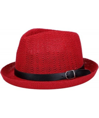 Womens Sun Hat Spring Summer Sun Hats Men Jazz Braid Cap Summer Beach Straw Caps Casual Topper 3 $13.18 Sun Hats