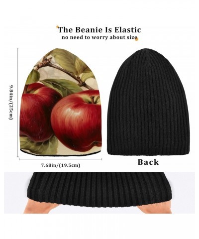 Vintage Style Apples Beanie Hat Skull Cap Beanies for Men Women,Winter Warm Ski Hat Unisex $11.00 Skullies & Beanies