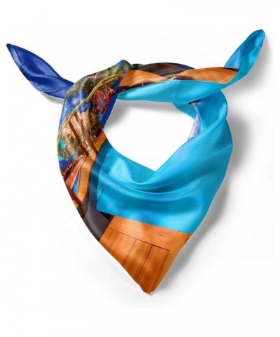 Coastal Hairscarf, Sea Pool Beach Holiday, Head Wrap Multicolor $14.52 Scarves