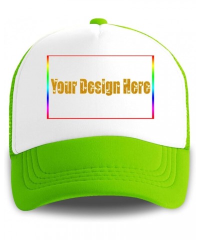 Customized Sun Hats with Logo Your Design Here Curved Mesh Hat Independence Day Gifts Greenyellow 0 $13.10 Visors