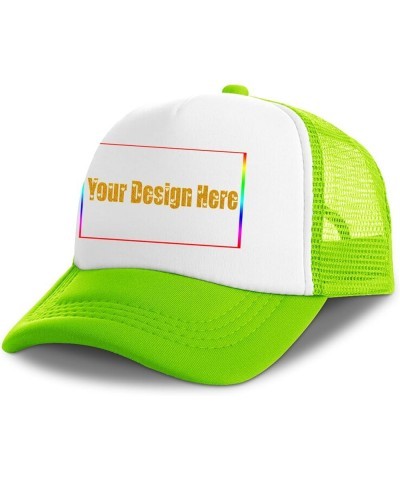 Customized Sun Hats with Logo Your Design Here Curved Mesh Hat Independence Day Gifts Greenyellow 0 $13.10 Visors