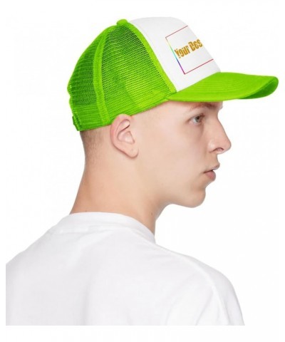 Customized Sun Hats with Logo Your Design Here Curved Mesh Hat Independence Day Gifts Greenyellow 0 $13.10 Visors