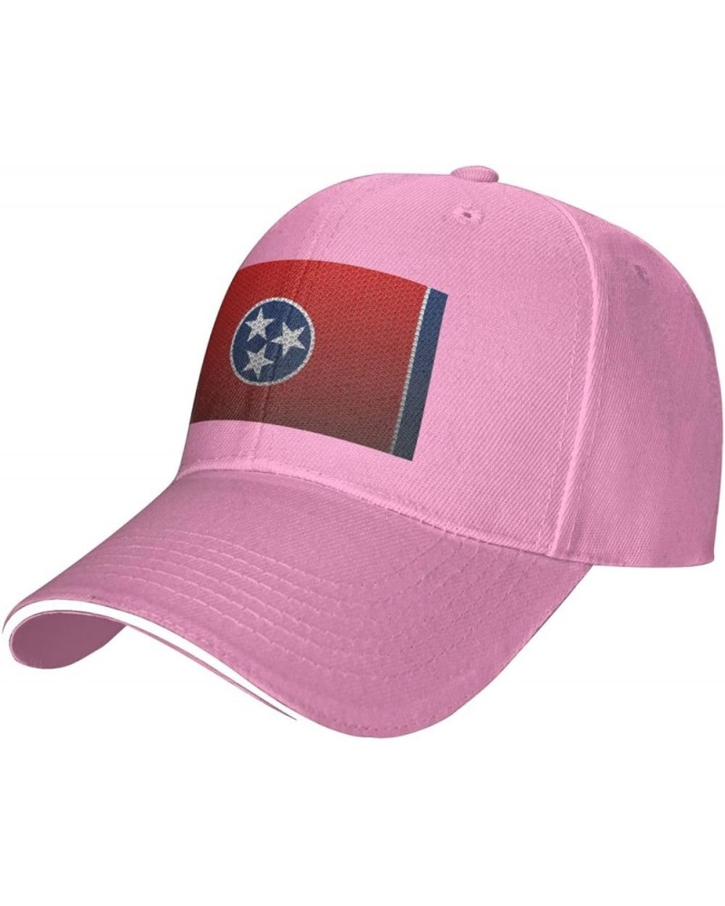 Mesh Style Flag of Tennessee Baseball Cap Women Men Hats Adjustable Truck Driver Sun Hat Dad Baseball Caps Pink $13.21 Baseba...