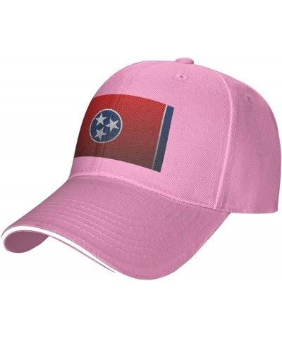 Mesh Style Flag of Tennessee Baseball Cap Women Men Hats Adjustable Truck Driver Sun Hat Dad Baseball Caps Pink $13.21 Baseba...