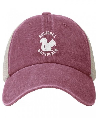 Squirrel Whisperer Adult Mesh Baseball Cap Adjustable Dad Hats Trucker Hat—79 Red $8.88 Baseball Caps