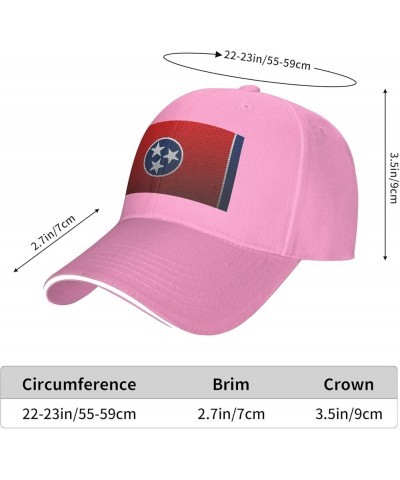 Mesh Style Flag of Tennessee Baseball Cap Women Men Hats Adjustable Truck Driver Sun Hat Dad Baseball Caps Pink $13.21 Baseba...