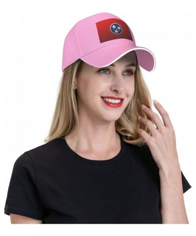 Mesh Style Flag of Tennessee Baseball Cap Women Men Hats Adjustable Truck Driver Sun Hat Dad Baseball Caps Pink $13.21 Baseba...