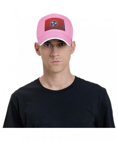 Mesh Style Flag of Tennessee Baseball Cap Women Men Hats Adjustable Truck Driver Sun Hat Dad Baseball Caps Pink $13.21 Baseba...