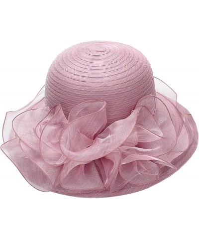 Women's Organza Kentucky Fascinator Hat Cloche Bowler Hat Cocktail Tea Party Wedding Sun Hat Purple $11.19 Sun Hats