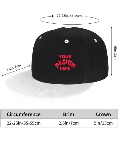 Custom Cap Add Your Custom,Custom Picture Caps,Custom Hat Design Your Own Classic Mens Womens Personalized Baseball Hat White...