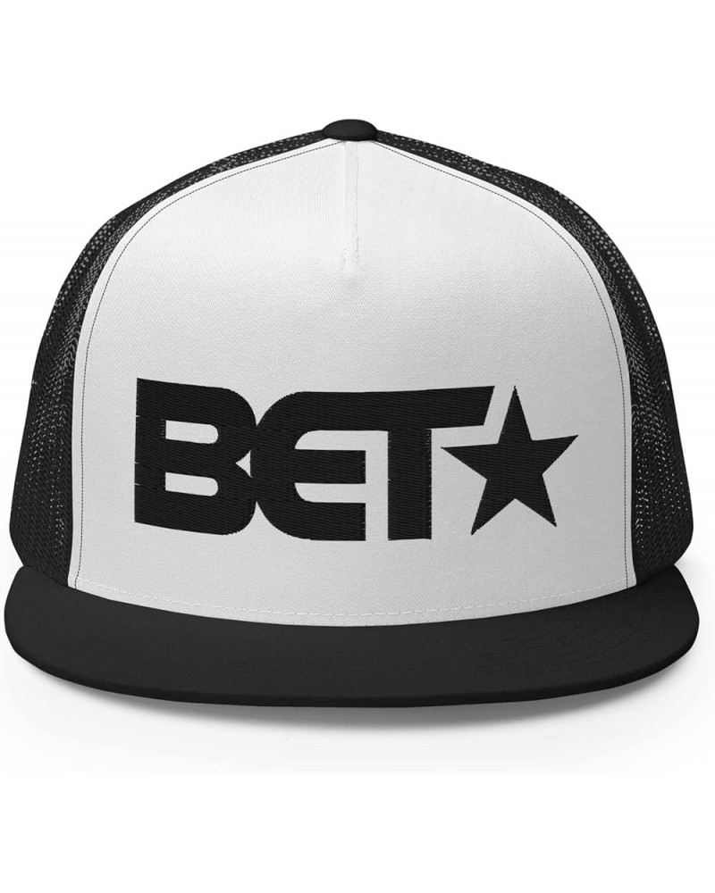 Classic Logo 5 Panel Trucker Cap White/Black $17.48 Baseball Caps