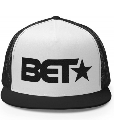 Classic Logo 5 Panel Trucker Cap White/Black $17.48 Baseball Caps