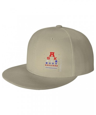 Ask Me About Medicare Baseball Cap Men Cowboy Hat Women Trucker Hat Sun Hat Dad Cap Fishing Hat Natural $11.95 Baseball Caps