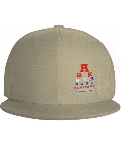 Ask Me About Medicare Baseball Cap Men Cowboy Hat Women Trucker Hat Sun Hat Dad Cap Fishing Hat Natural $11.95 Baseball Caps