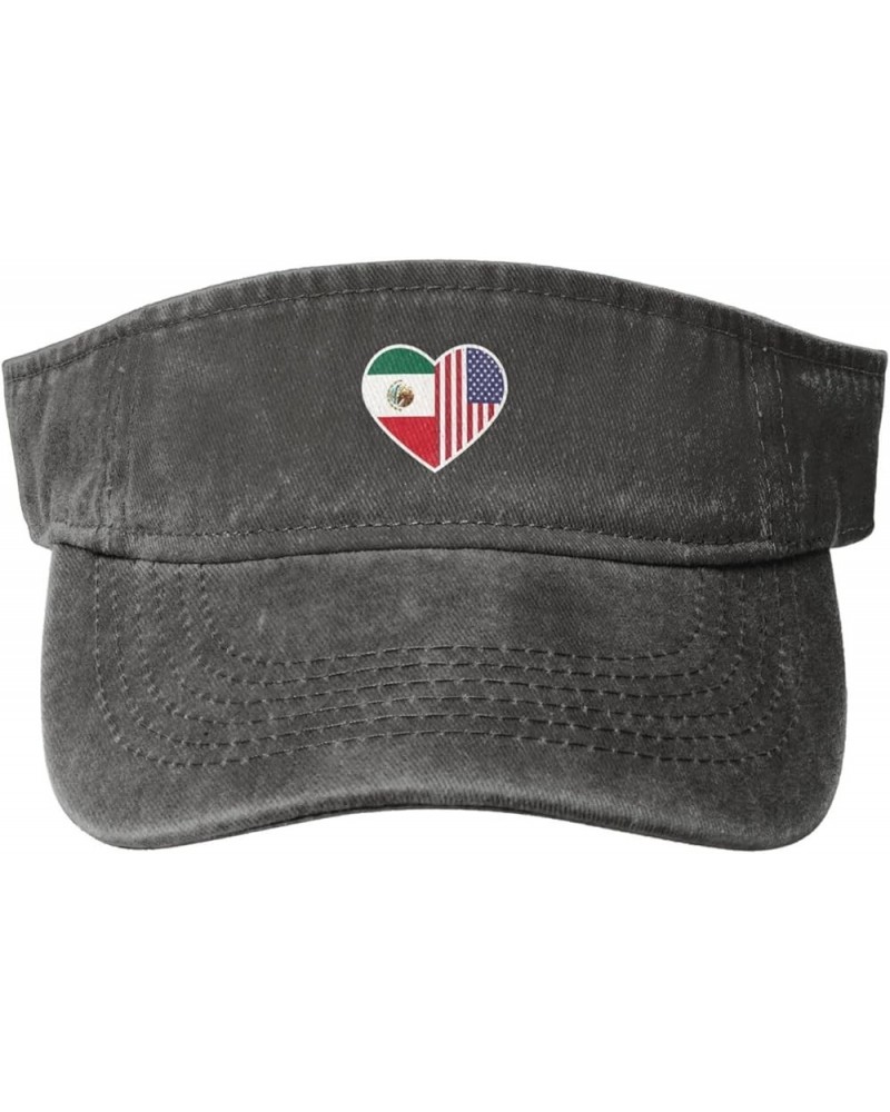 I Love America and Mexico Sun Hat Sun Visor Hats for Women Men Baseball Cap Golf Hats Deep Heather $12.78 Visors