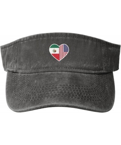 I Love America and Mexico Sun Hat Sun Visor Hats for Women Men Baseball Cap Golf Hats Deep Heather $12.78 Visors