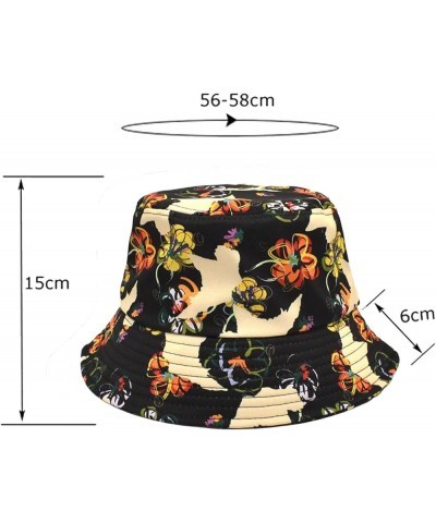 Men and Women Casual Summer Printed Outdoor Flat Top Sunshade Bucket Hat Penguin Bucket Hat Khaki $11.64 Bucket Hats