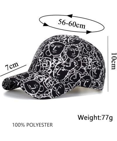 Baseball Cap for Cats Fashion Women Men Sport Prints Breathable Beach Baseball Cap Hip Hop Hat Sun Hat White $7.59 Visors