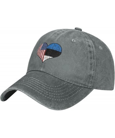 Love Heart Puzzle Half Estonia Flag Baseball Cap Casquette Hat Gray $10.12 Baseball Caps