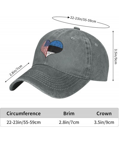 Love Heart Puzzle Half Estonia Flag Baseball Cap Casquette Hat Gray $10.12 Baseball Caps