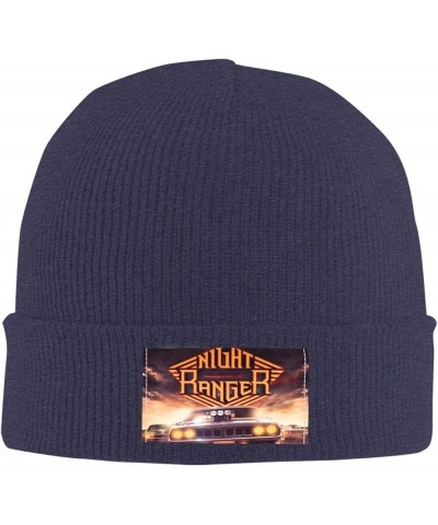 Night Band Ranger Knit Hat Super Warm Knit Cap Fashion Plain Cuffed Cap Black Navy Blue $12.47 Skullies & Beanies