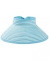 Women Stripes Sun Visor Hats Summer Straw Hat Beach Hat Wide Brim Ponytail Hat Cap Visor Sun Hats Tennis Visor Blue $4.91 Sun...