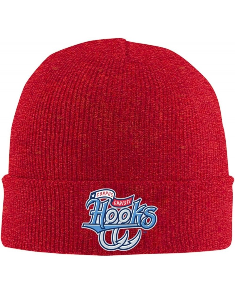 Corpus Christi Hooks Beanie Hat for Men and Women Winter Warm Hats Knit Slouchy Thick Skull Cap Red $6.76 Skullies & Beanies