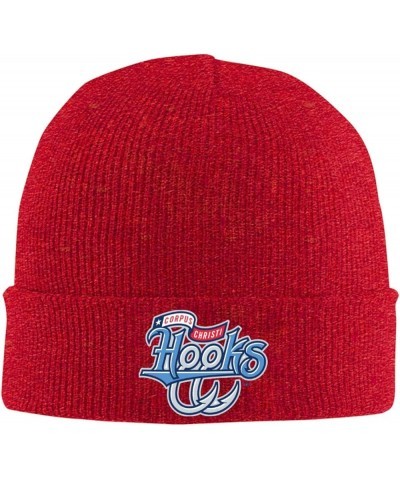 Corpus Christi Hooks Beanie Hat for Men and Women Winter Warm Hats Knit Slouchy Thick Skull Cap Red $6.76 Skullies & Beanies