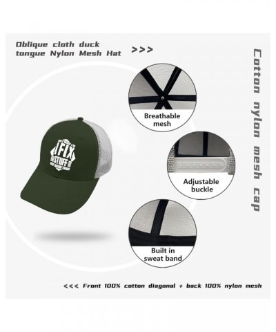 Thats What I Do I Fix Stuff and I Know Things Trucker Hat Custom Baseball Cap Apricot Trucker Hats Women Gifts for Army Green...