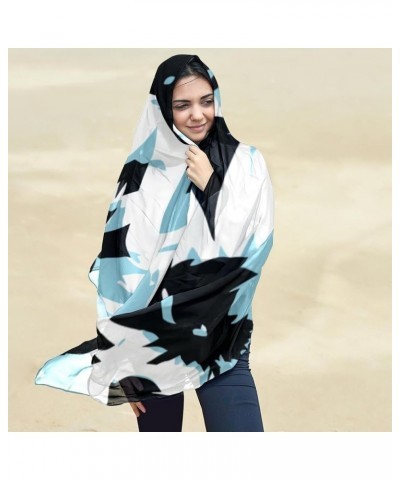 Women Shawls Wraps for Evening Dress Chiffon Long Scarf Hijab Lightweight Warm Bandana Abstract Dog Cat Paw Print Multicolor ...