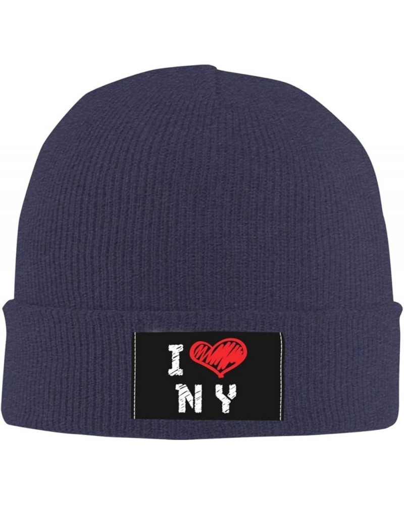 Beanie I Love New York Beanie Hat Women Skull Cap Men Winter Slouchy Hat Knitted Hat Hedging Head Hat Knit Hat Black Navy Blu...