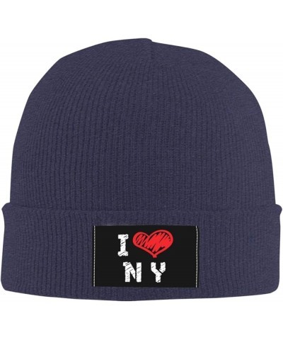 Beanie I Love New York Beanie Hat Women Skull Cap Men Winter Slouchy Hat Knitted Hat Hedging Head Hat Knit Hat Black Navy Blu...