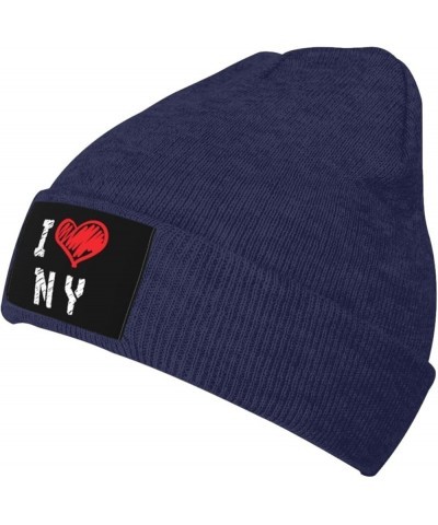 Beanie I Love New York Beanie Hat Women Skull Cap Men Winter Slouchy Hat Knitted Hat Hedging Head Hat Knit Hat Black Navy Blu...