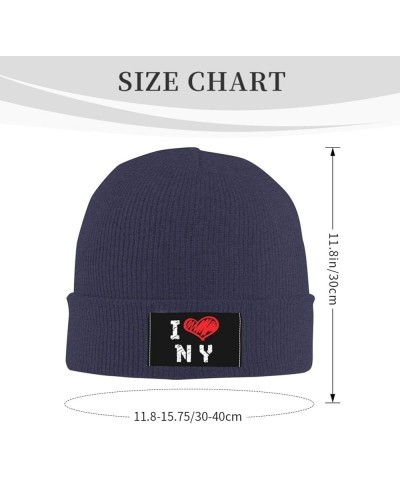 Beanie I Love New York Beanie Hat Women Skull Cap Men Winter Slouchy Hat Knitted Hat Hedging Head Hat Knit Hat Black Navy Blu...