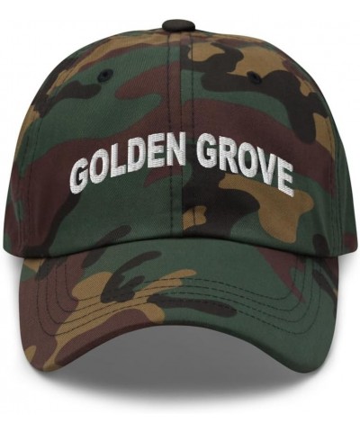 Golden Grove South Carolina Hat Golden Grove SC Cap Embroidered Dad Hat Adjustable Strap Closure Unisex Green Camo $21.19 Bas...