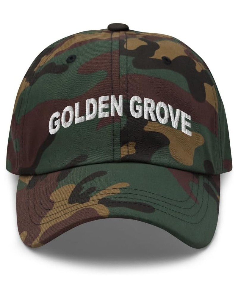 Golden Grove South Carolina Hat Golden Grove SC Cap Embroidered Dad Hat Adjustable Strap Closure Unisex Green Camo $21.19 Bas...