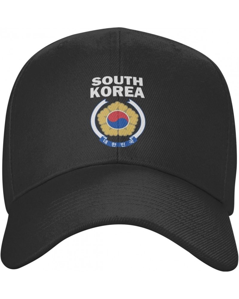 South Korea Coat of Arms Flag Classic Duckbill Caps for Stylish Sun Protection Black $13.80 Baseball Caps