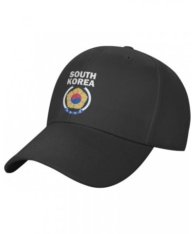 South Korea Coat of Arms Flag Classic Duckbill Caps for Stylish Sun Protection Black $13.80 Baseball Caps