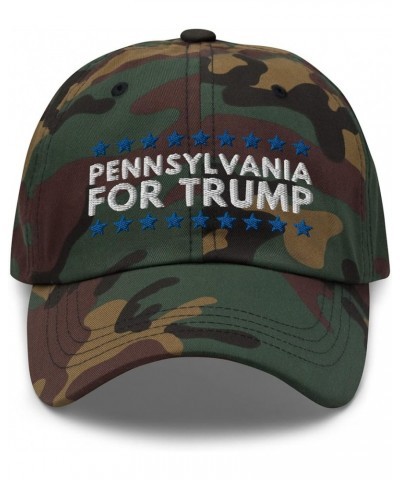 Pennsylvania for Trump Dad Hat - Embroidered Baseball Cap - Republican Trump 2024 Gift Green Camo $15.30 Baseball Caps