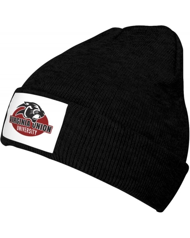 Virginia Union University Logo Stretch Beanie Knit Hat for Men Women Winter Fall Spring Warm Cap Black $12.47 Skullies & Beanies