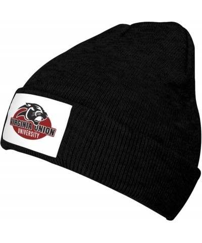 Virginia Union University Logo Stretch Beanie Knit Hat for Men Women Winter Fall Spring Warm Cap Black $12.47 Skullies & Beanies