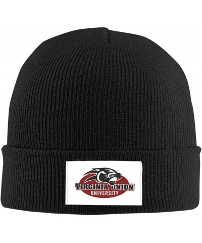 Virginia Union University Logo Stretch Beanie Knit Hat for Men Women Winter Fall Spring Warm Cap Black $12.47 Skullies & Beanies