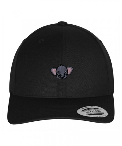 Elephant Curved Bill Snapback Outdoor Cap Wild Cute Black $15.11 Baseball Caps