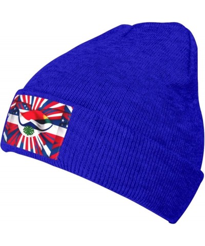 Costa Rica Flag Print Unisex Warm Knit Hat Cap Winter Cap Cute Soft Warm Outdoor Ski Knit Cap Nightcap Blue $8.86 Skullies & ...